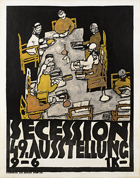 Round Table. Poster for the 49th Vienna Secession Exhibition, 1918